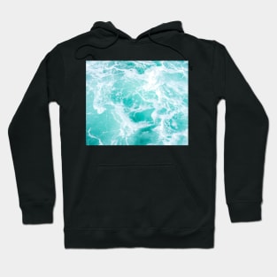 Sea waves turquoise Hoodie